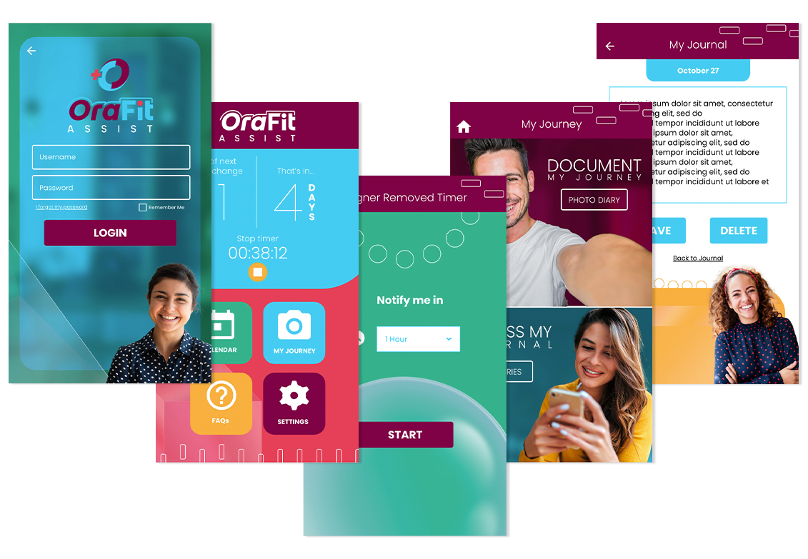 Collection of OraFit Assist application screens