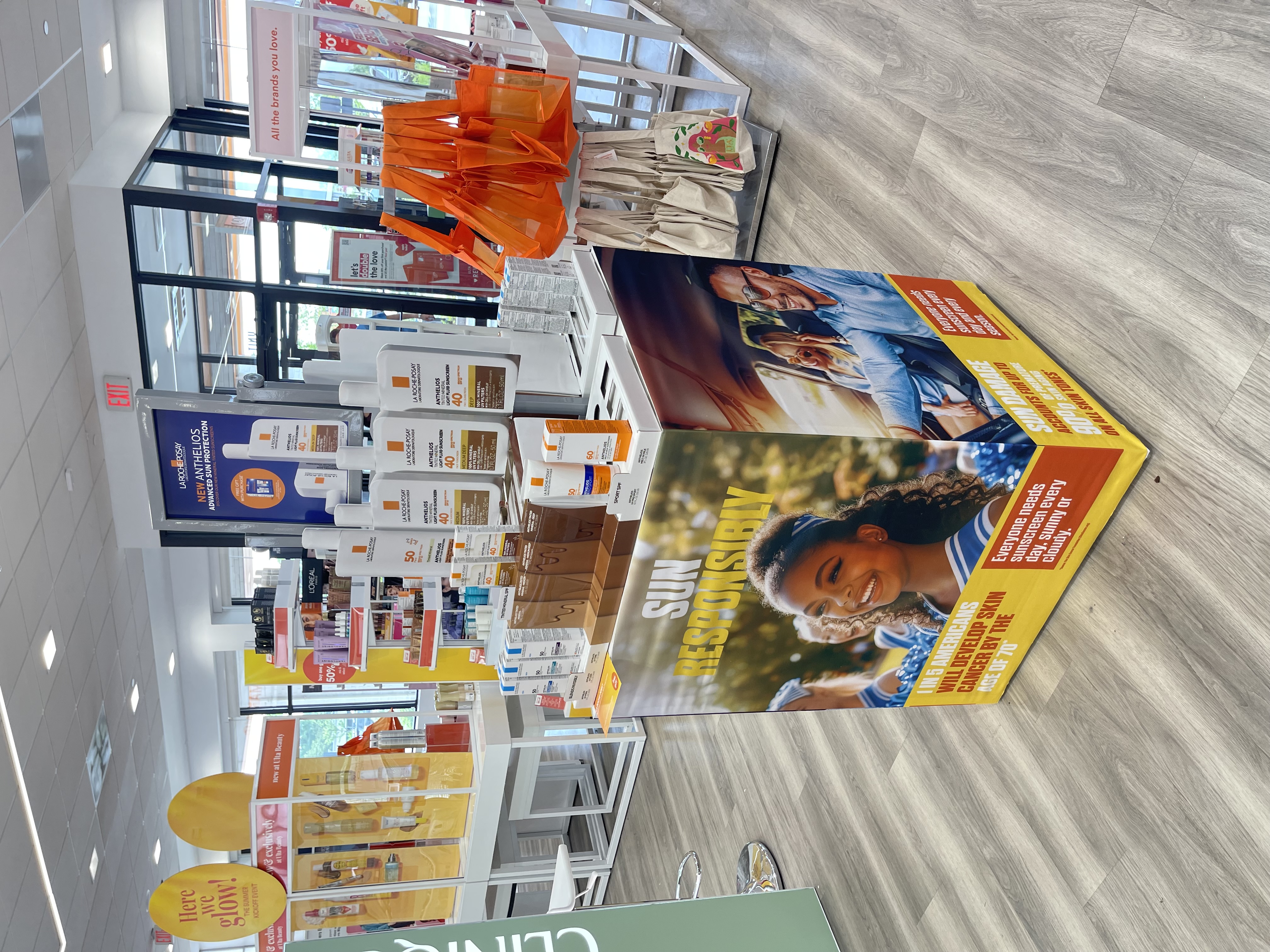 Sun Responsibly retail display at Ulta